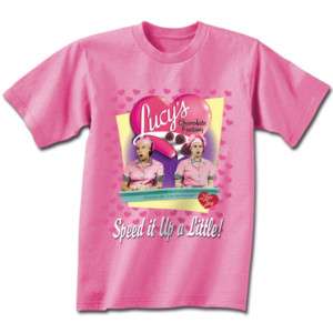 LOVE LUCY Chocolate Factory Tasters Pink T Shirt *NEW  