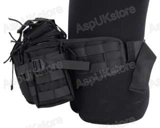 1200D Molle 3 Ways Utility Waist Pouch Bag   Black A G  
