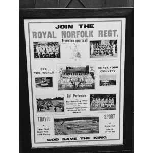  Royal Norfolk Regiment Recruiting Poster at a Recruitment 