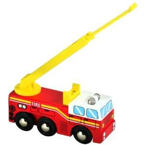  Wooden Fire Engine with Lights and Sounds Toys & Games