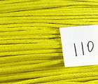 120m waxed cotton necklace cord beads 1mm Yellow  