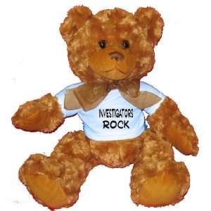  Investigators Rock Plush Teddy Bear with BLUE T Shirt 