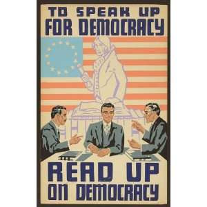  To speak up for democracy,read up,patriotism,c1935