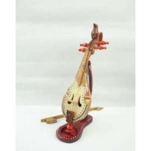  Uyghur Violin Fiddle Xinjiang Khushtar + Wood Box 70cm 