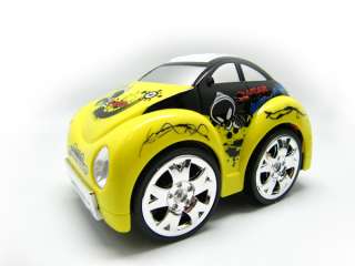 New mini micro stunt rc radio remote control car yellow  