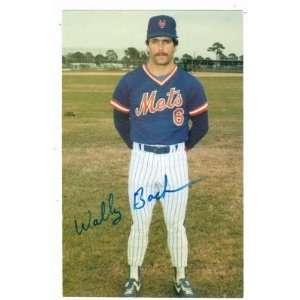 Wally Backman Autographed/Hand Signed postcard (1986 New York Mets) 3 