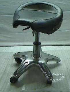 Synthetic leather motorcycle style seat 360 degree swivel Height 