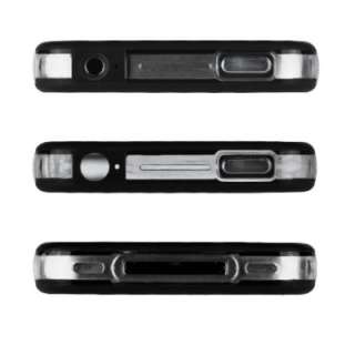 2x Apple iPhone 4 4S 4G Black Clear Bumper Case Metal Buttons  