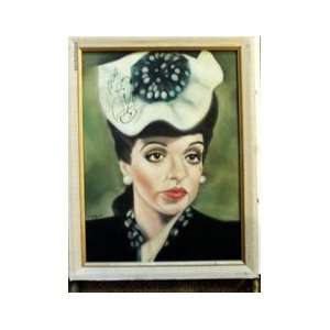 Signed Minelli, Liza Hand Painted Portrait Measures 1Ft. Wide By 1Ft 