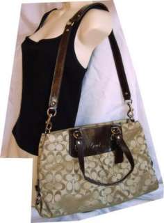 COACH F15510 $358 ASHLEY SIGNATURE SATEEN CARRYALL NEW WITH TAGS 