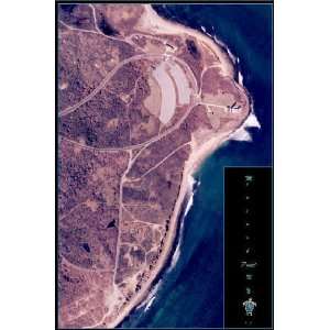  Laminated Montauk Point, New York satellite poster print 