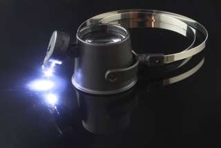 15X Magnifier Magnifying Glass Eye Loupe LED Light Lampwatches  