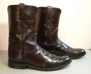 Mens Cowboy Boots   Lucchese  Hand Made   Black Cherry Ropers   11.5 