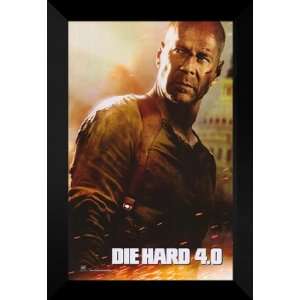  Live Free or Die Hard 27x40 FRAMED Movie Poster   B