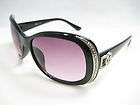 1718 DG Rhinestones Black With Silver Purple Lens Sungl