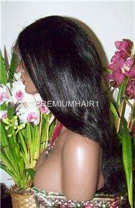 FULL LACE WIG HUMAN INDIAN REMY HAIR SILKY STRAIGHT 18 #2 Shown 