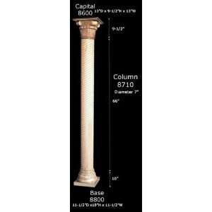  Handcarved, Spiraled Column (8710)