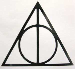 DEATHLY HALLOWS HARRY POTTER DECAL CHOOSE SIZE/COLOR  
