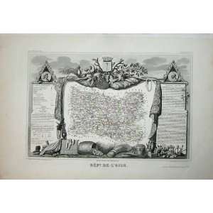    1845 Atlas National France Maps De LOise Beauvais