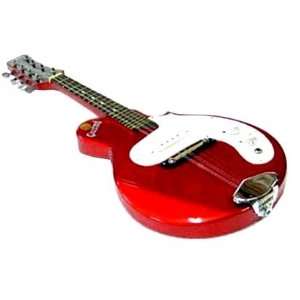  Flame Red 8 string Electric Mandolin + Hardcase 
