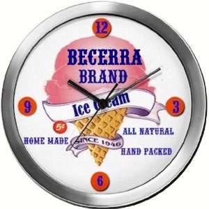  BECERRA 14 Inch Ice Cream Metal Clock Quartz Movement 