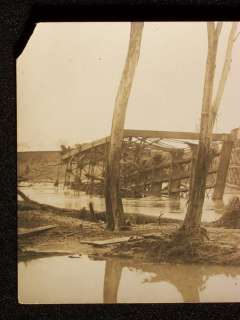 RPPC 1913? Railroad Bridge Disaster Flood Coshocton OH  