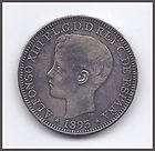 1895 PUERTO RICO 1 PESO COIN UNCIRCULATED w MINT LUSTER, SUPERB 