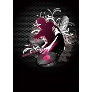  Dj Mix   Red   Peel and Stick Wall Decal by Wallmonkeys 