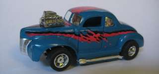 Willys, Chrome wheels, HOT RODS, 1940 FORD, Tyco slot car,  