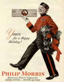 THE FAMOUS BELLHOP IN 1946 PHILIP MORRIS CIGARETTE AD  