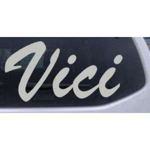  Vici Car Window Wall Laptop Decal Sticker    Silver 40in X 