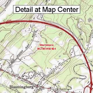   Topographic Quadrangle Map   Wurtsboro, New York (Folded/Waterproof