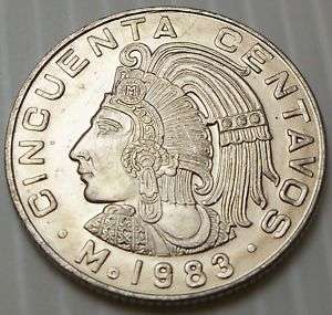 Mexico   1983 50 Centavos   KM452  