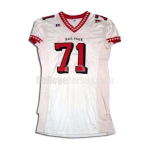   No. 71 Game Used Ball State Russell Football Jersey