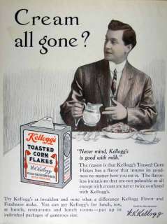 This is an original, print advertising for Kelloggs toasted corn 