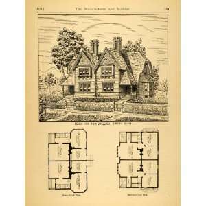 com 1881 Print House Duplex Architectural Victorian Design Floor Plan 