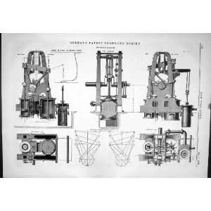 Engineering 1879 Bernay Patent Compound Engine Machinery 