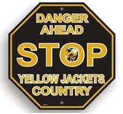Georgia Tech Yellow Jackets Stop Sign Street Sign NCAA  