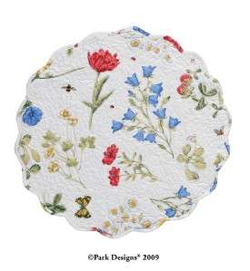 Park Designs Wildflowers Quilted Oval Placemat  