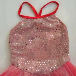 Girl New PartyLeotard Ballet Tutu Skirt Dress SZ 4 6 8Y  