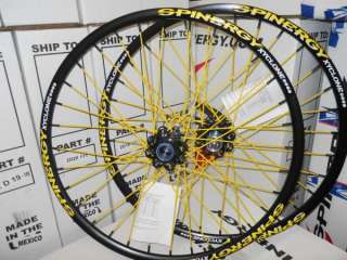   2012 SPINERGY XYCLONE 29ER Lefty Yellow PBO Spokes Wheel Set  