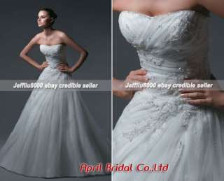 Beading Applique Elegant BRIDAL WEDDING GOWNS/Dresses  