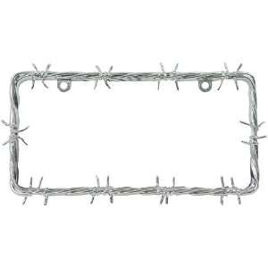  Custom Accessories 92710 Metal Barbed Wire License Plate 
