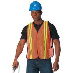  9525 High Visibility Orange Mesh Workmans Safety Vest 