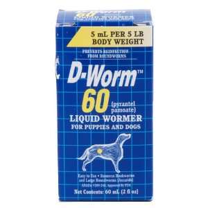    D Worm Liquid Wormer for Puppies and Dogs, 60mL
