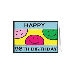  Smiley Face 98th Birthday Card Toys & Games