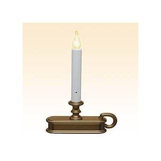 Deluxe Warm White Battery Operated LED Candle Antique Brass