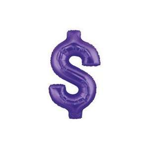 40 Megaloon Dollar Sign Purple $   Mylar Balloon Foil 