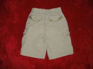 2009 ARIZONA boys 7 Slim tan WASHED Adj waist Cargo shorts 21x7.5 