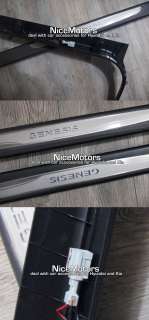 Hyundai 2009 2010 2012 Genesis Coupe LED Door Sill Step Scuff Plate 